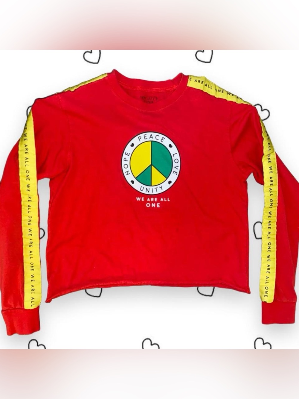 We Are All One long sleeve crop
